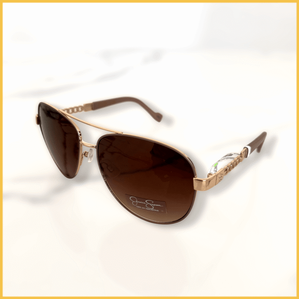 Lentes de sol Jessica Simpson Aviator in Gold